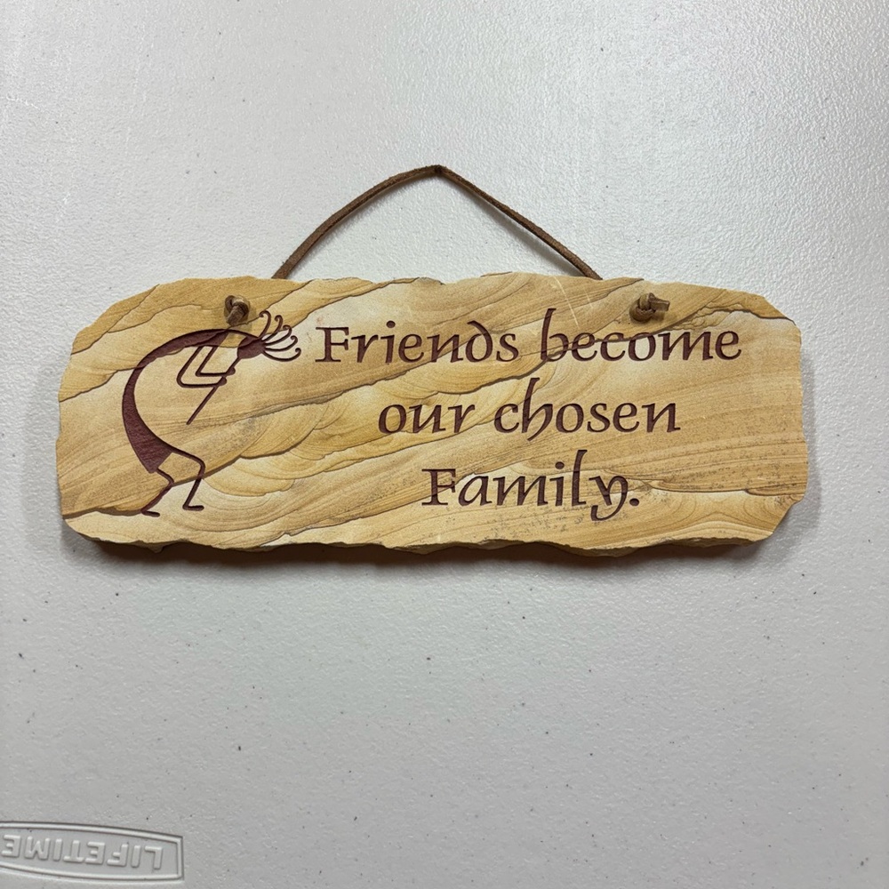 Wooden Stone Hanging with Inspirational Quote